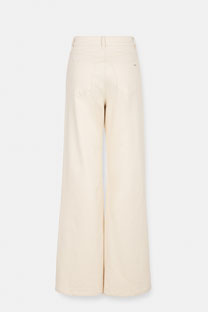 Krem farmerke širokih nogavica Tiffany Production